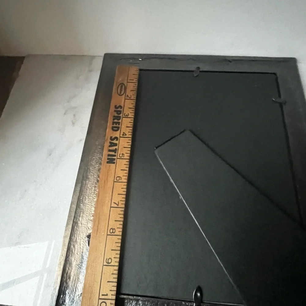 Large ornate silver Frame for photo 8”x10” free standing..